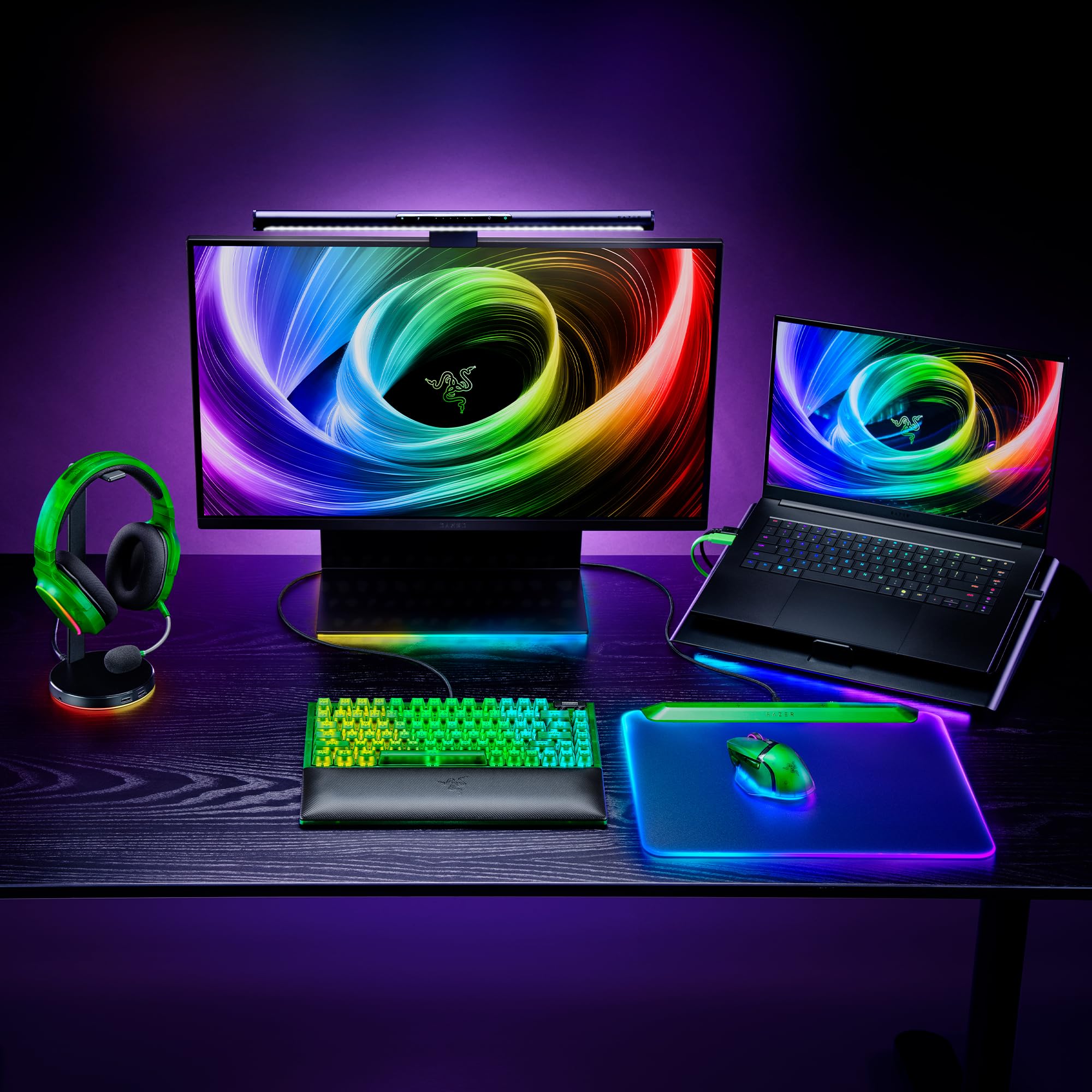 Razer Barracuda X Phantom Green Edition - bezprzewodowego wieloplatformowego zestawu słuchawkowego do gier (285 g, przetwornik TriForce 40 mm, HyperSpeed i Bluetooth) Phantom Green