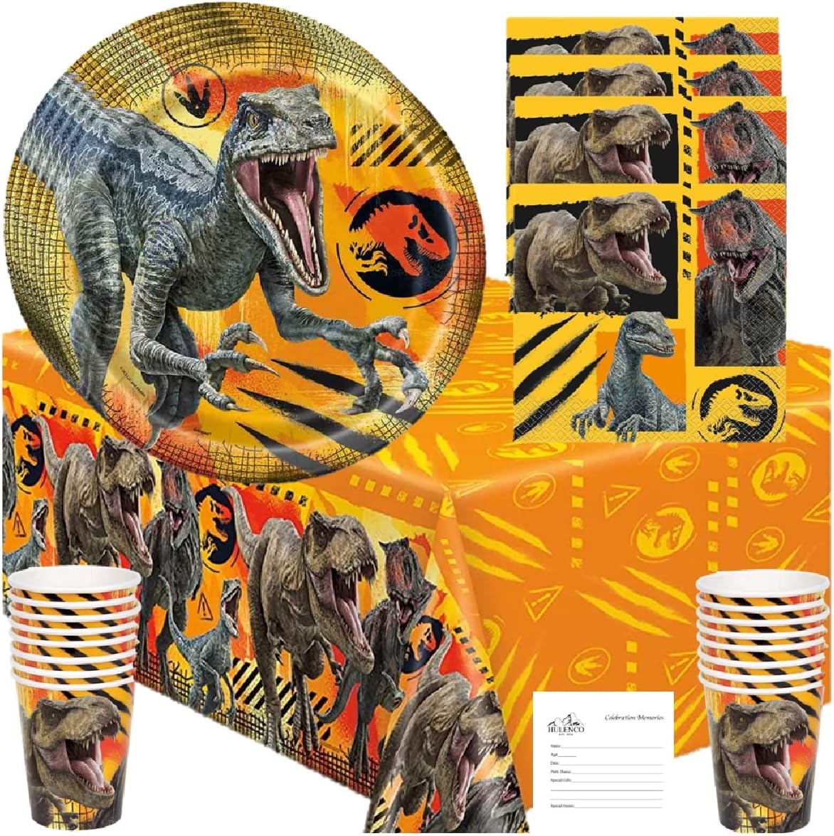 Jurassic World Birthday Party Supplies| Jurassic World Dominion Birthday Party Supplies| Jurassic Park Birthday kit for 16