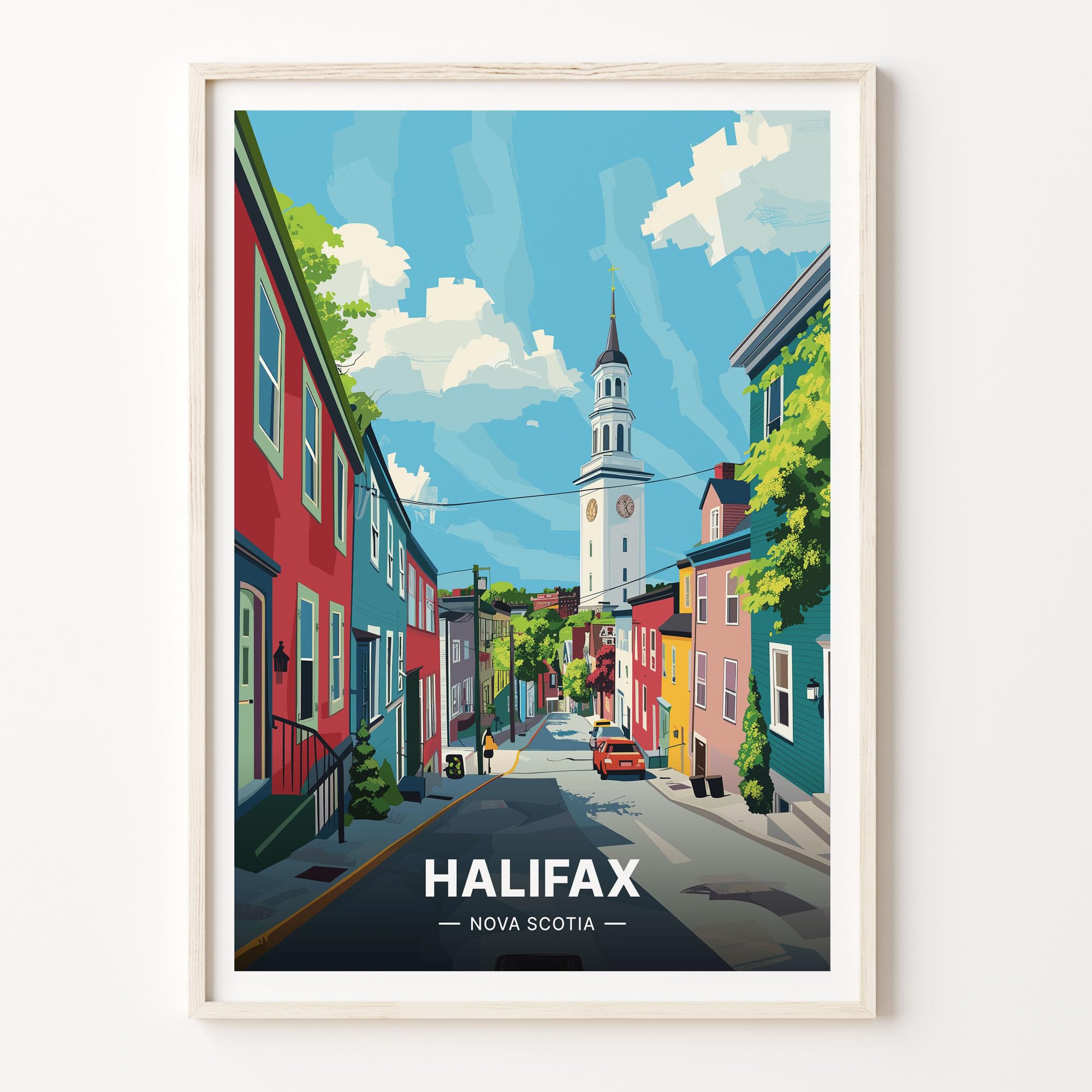 Halifax Clock Tower Poster, Nova Scotia Wall Art, Canada Travel