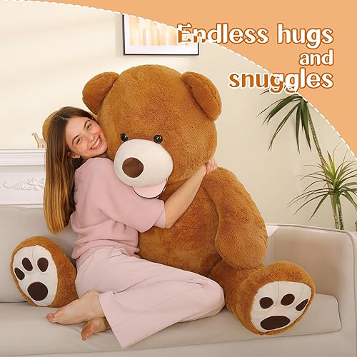 Vista 31 de MaoGoLan - Oso de peluche gigante para niñas Marrón