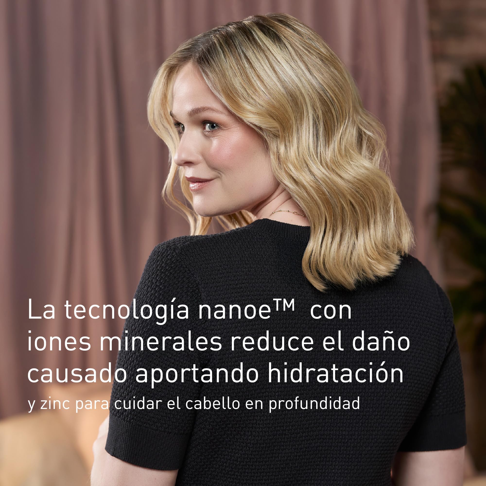 Panasonic EH-NA9N-E825 Nanoe e Iones Minerales Secador De Pelo, Antidaño, Secado Rápido, Detección Inteligente, Modo Cuero Cabelludo y Piel, Accesorio Concentrador, 1600 W, Champagne