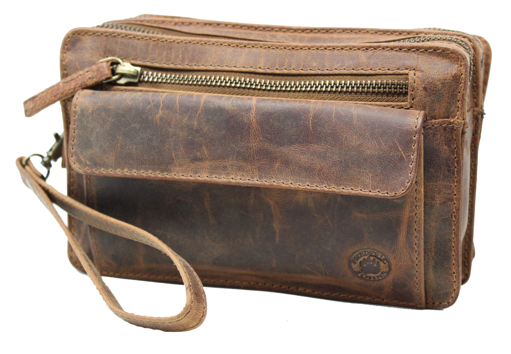 Frédéric Johns bolso de cuero para hombre - bolso de cuero vacío para hombres - Bolso Mano Piel Hombres - Cartera Mano Bolsa portadocumentos