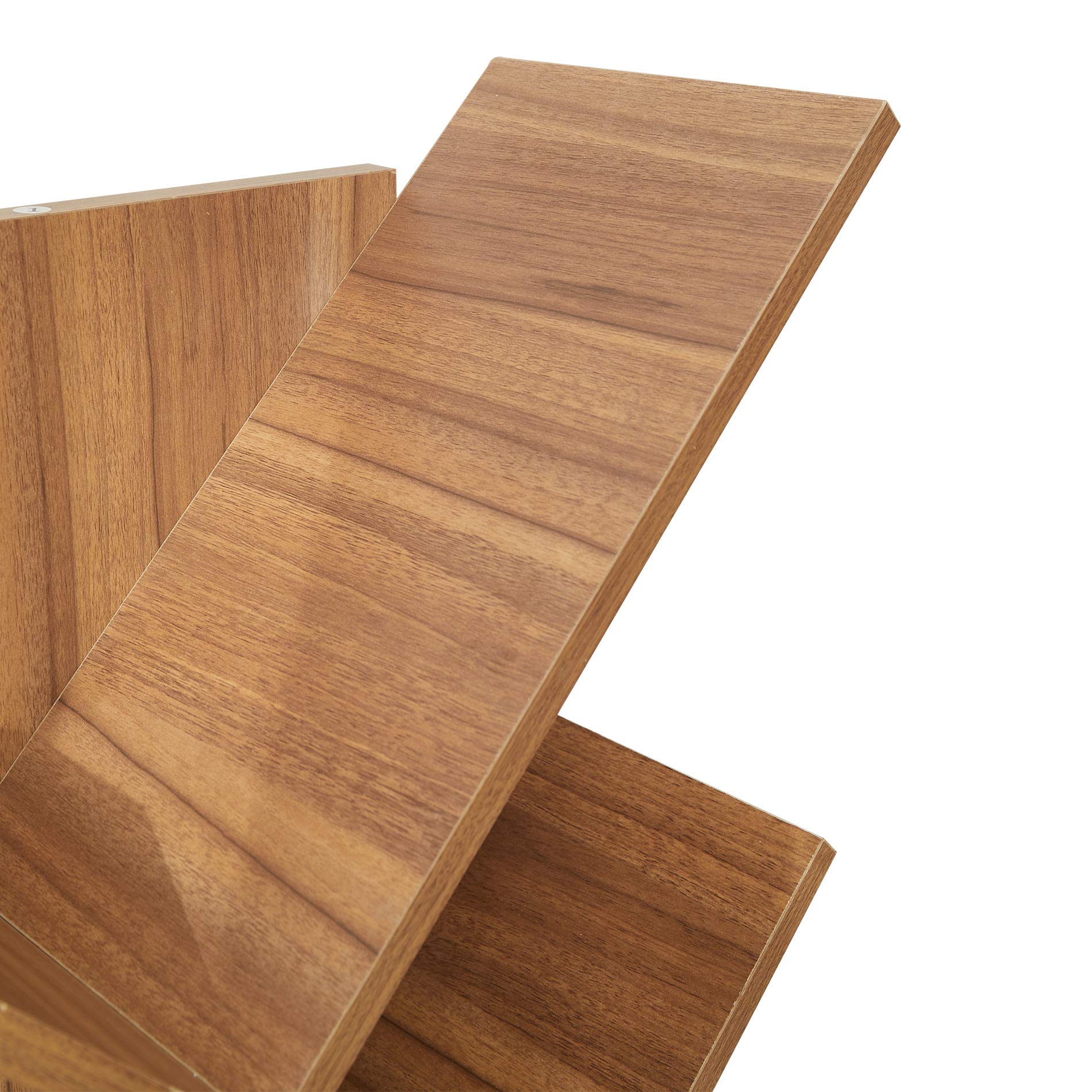 Rebecca Mobili Libreria ad Albero marrone, scaffale 10 ripiani, legno, stile contemporaneo, ufficio salotto - Misure: 160 x 44,5 x 22cm (HxLxP) - Art. RE6029