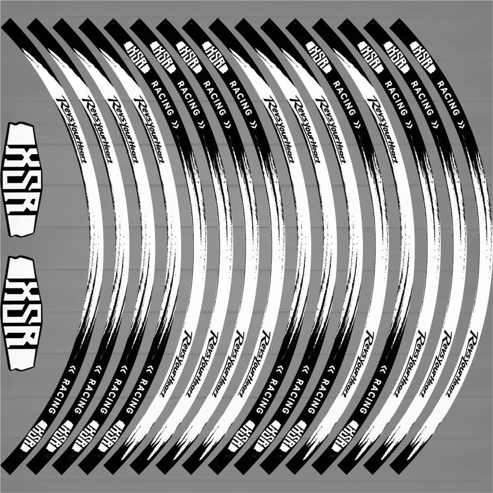 Ntpjk White Sticker Part Motorcycle Reflective Wheel Hub Stickers Tyre Rim Stripe Tape Motorbike Accessories Decals For Y-Amaha Xsr 125 155 700 900(White)