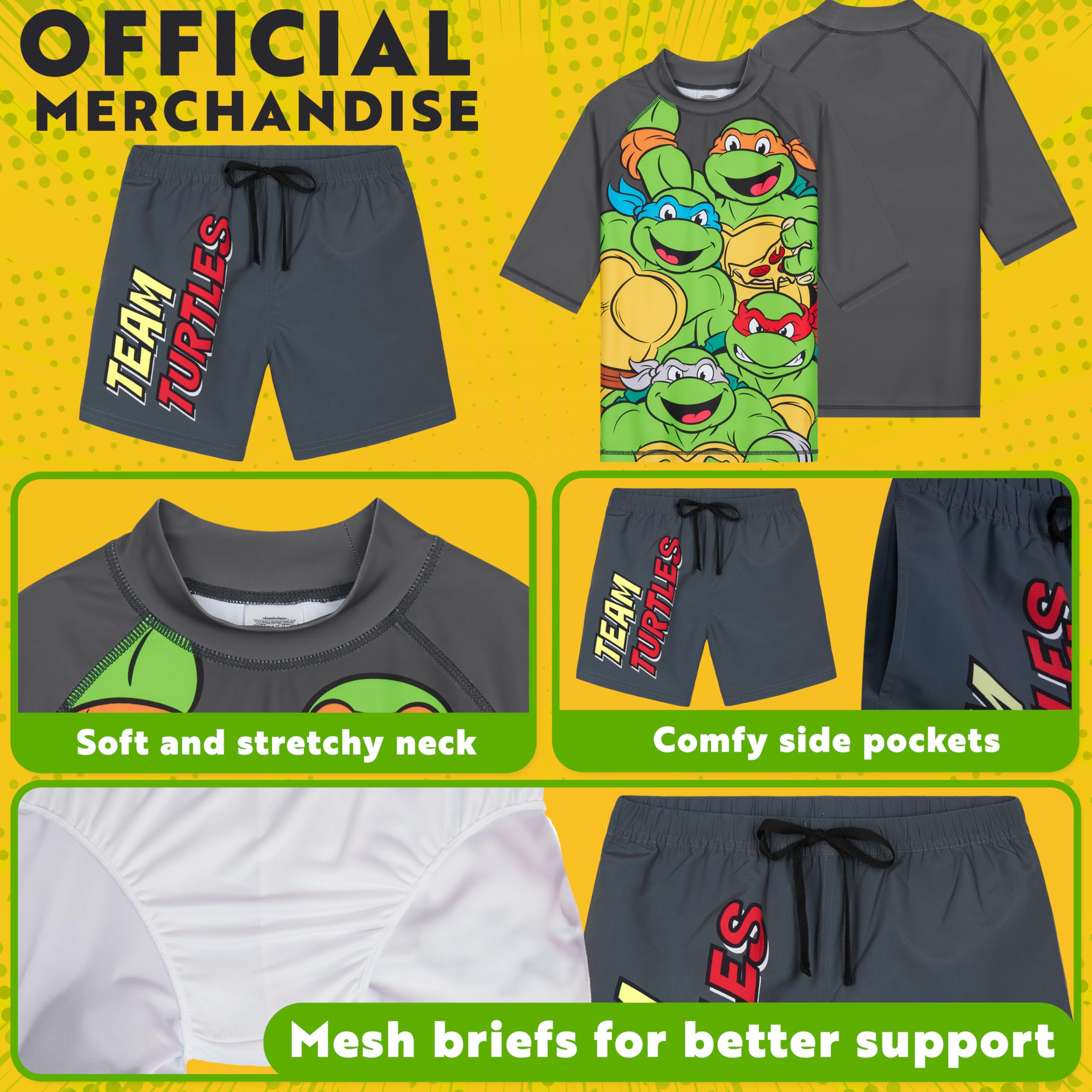 Get Trend Conjunto de Bañador Niño Bañador Natacion Adolescente Set de Baño 2 Piezas con Camiseta y Pantalones Cortos