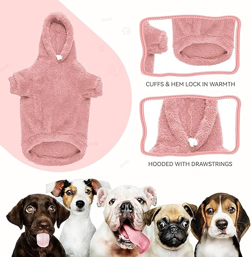 Miniatura 3 de Sudadera con capucha para perros grandes, suéter suave de doble cara de forro polar de felpa para perro, ropa para perro, abrigos para perro,
