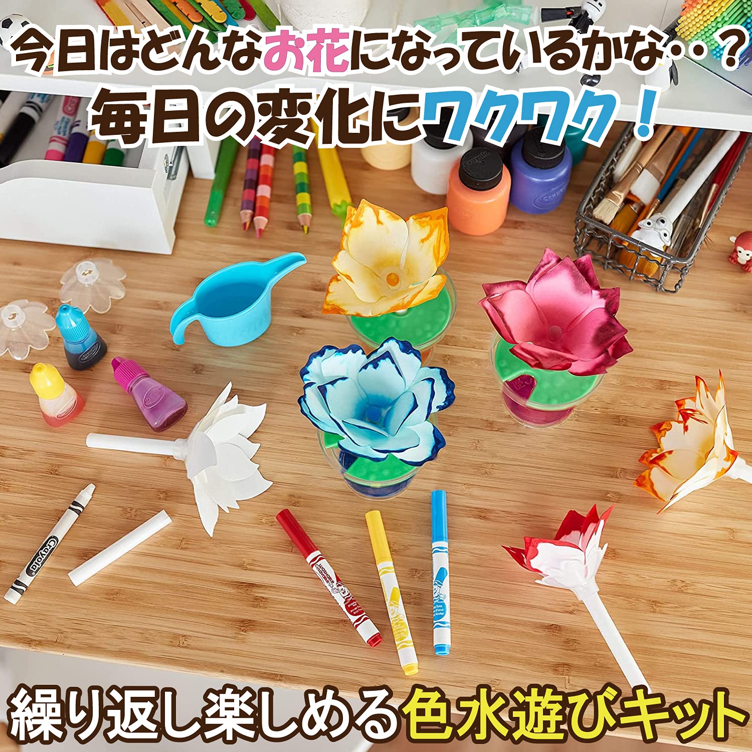 Amazon.co.jp: CRAYOLA クレヨラ 花の色付け実験 サイエンスキット 