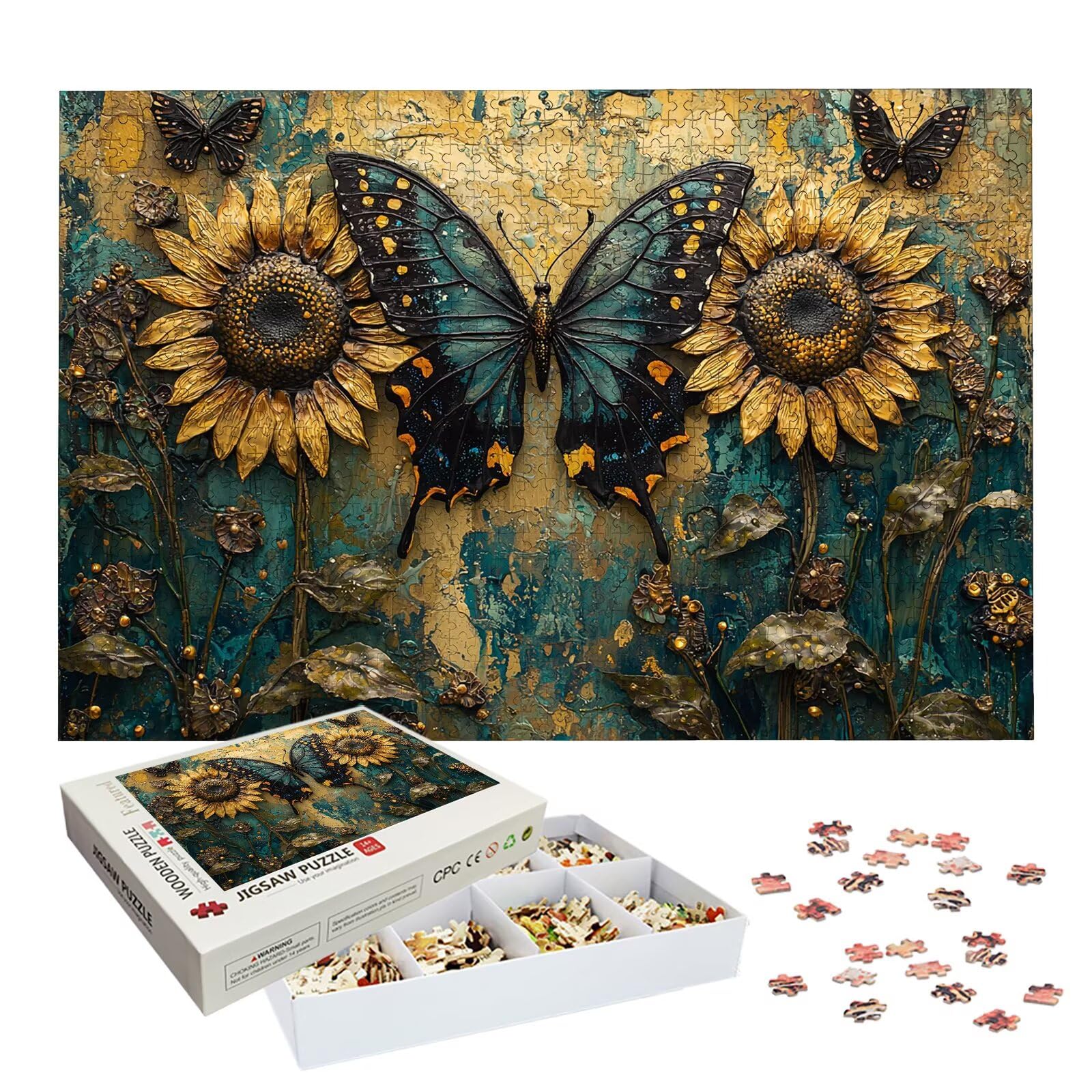 Puzzle 4000 Pezzi Farfalla, Puzzle Fiore 4000 Pezzi Arte per Adulti e Bambini, Misura: 141.5x87.5 cm, Puzzles Legno per Adulti con Squisita Scatola di Imballaggio, Regalo Donna, Regalo Uomo, -9159