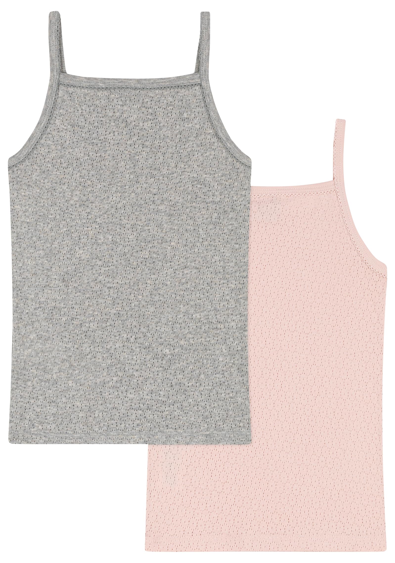 Petit Bateau Mädchen Hosenträgerhemden (2er Pack)