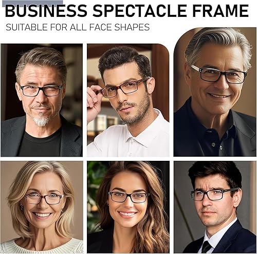 Miniatura 5 de NORPERWIS - Juego de 5 pares de anteojos de lectura de calidad, con bisagras de resorte, unisex (paquete de 5, negro, 6.00)