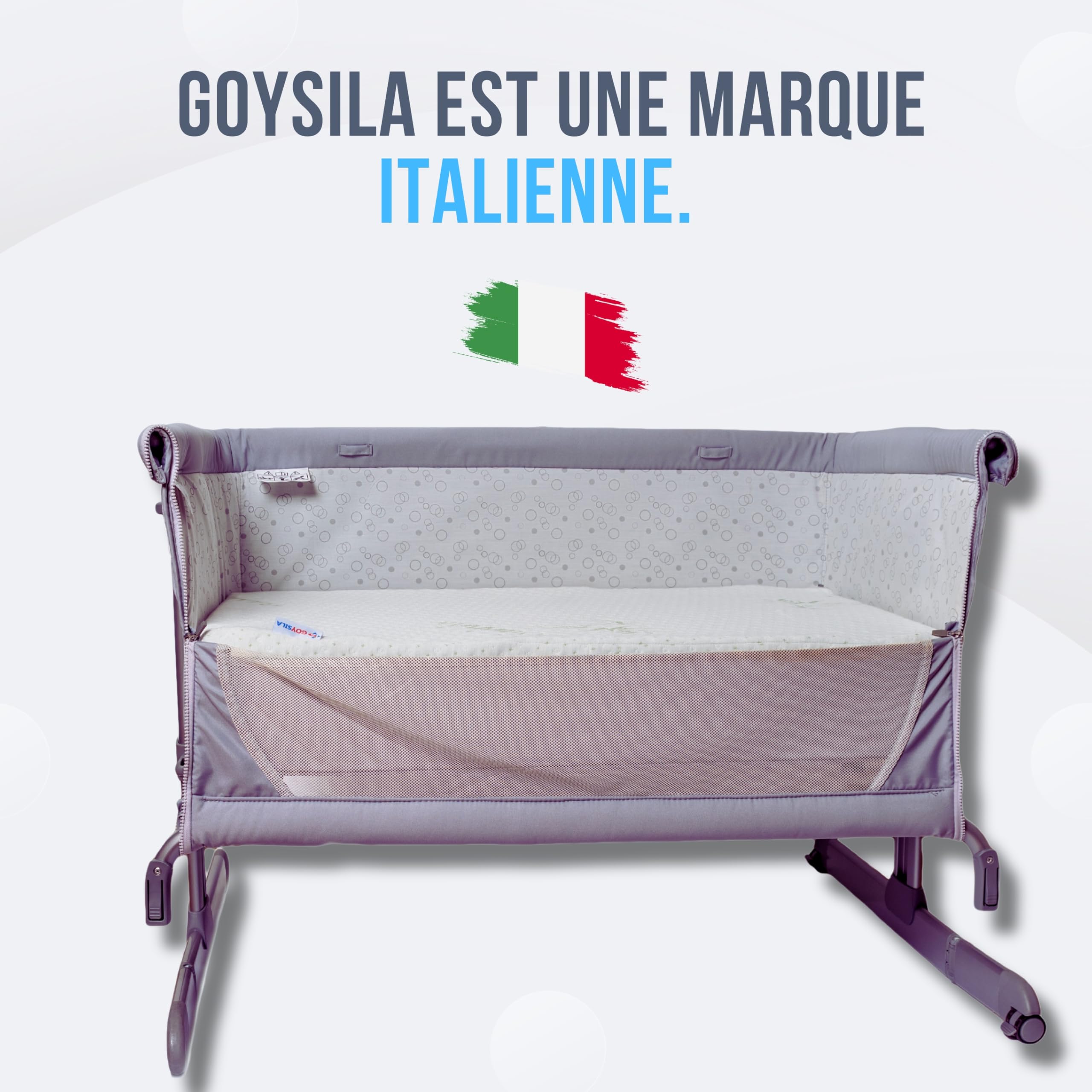 GOYSILA Matelas Cododo Next to Me Certifié Oeko-tex 83x50x7cm Épaisseur Anti-étouffement Respirant Confortable Berceau Compatible Chicco Next2me Air Dream Magic Kinderkraft Calidoo Bebeconfort