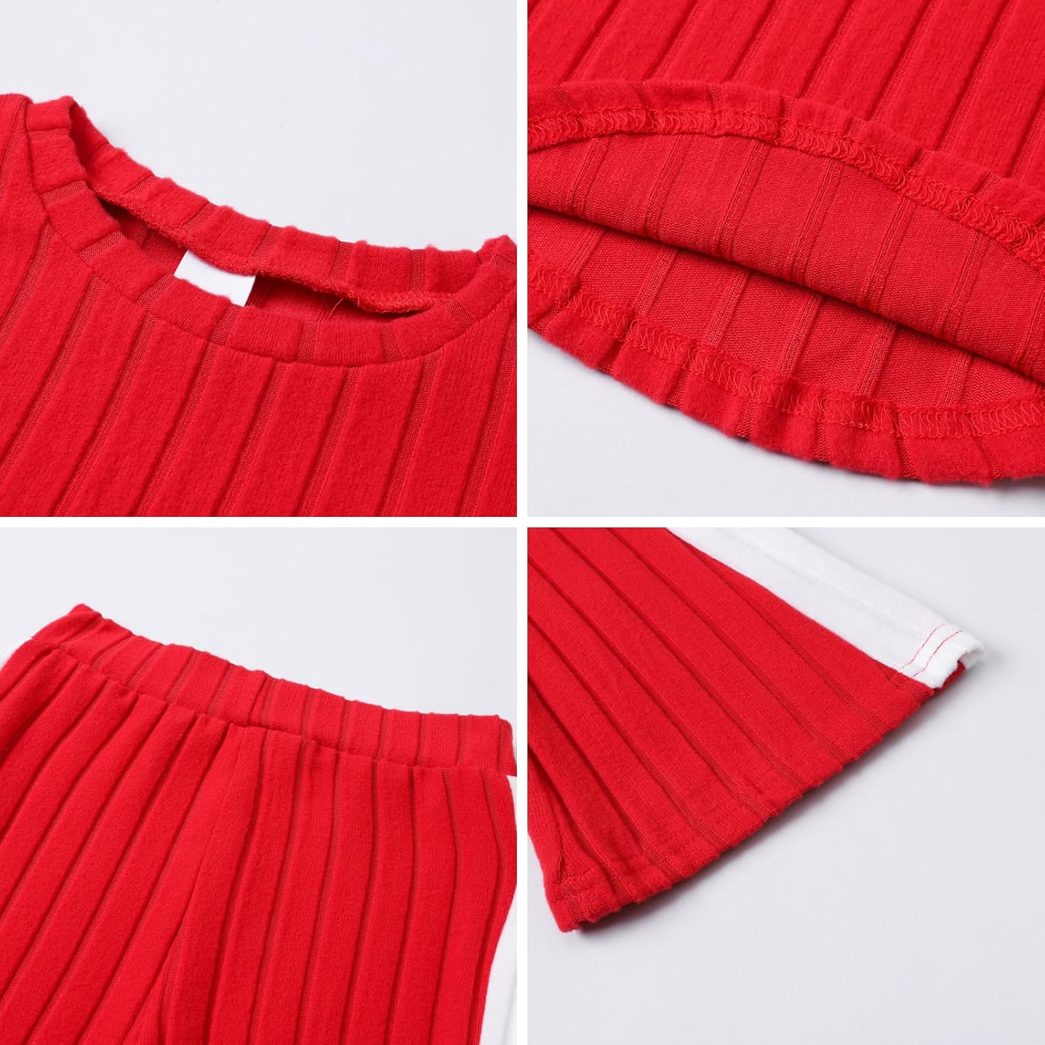 Girls 2PCS Outfits Short Sleeve Smile Tops & Flared Pants Summer Trendy Kids Clothes Teen Girls Clothing Set 8-13Y - Image 7