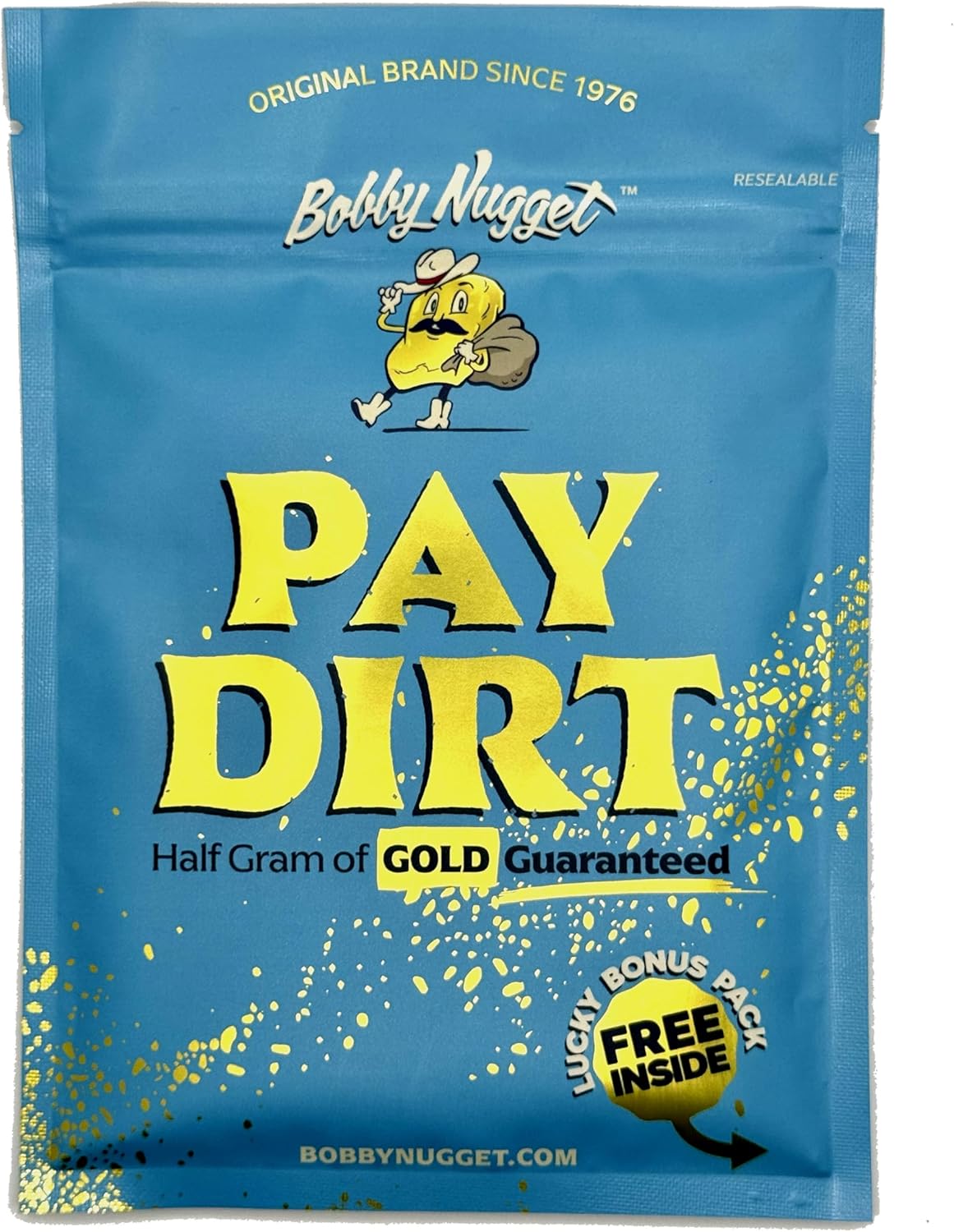 Gold Paydirt | Gold Rush Panning Concentrates unsearched & Added | Gold Prospecting Pay Dirt + 1/2 gram Gold Guaranteed Lucky’s Bonus Bag