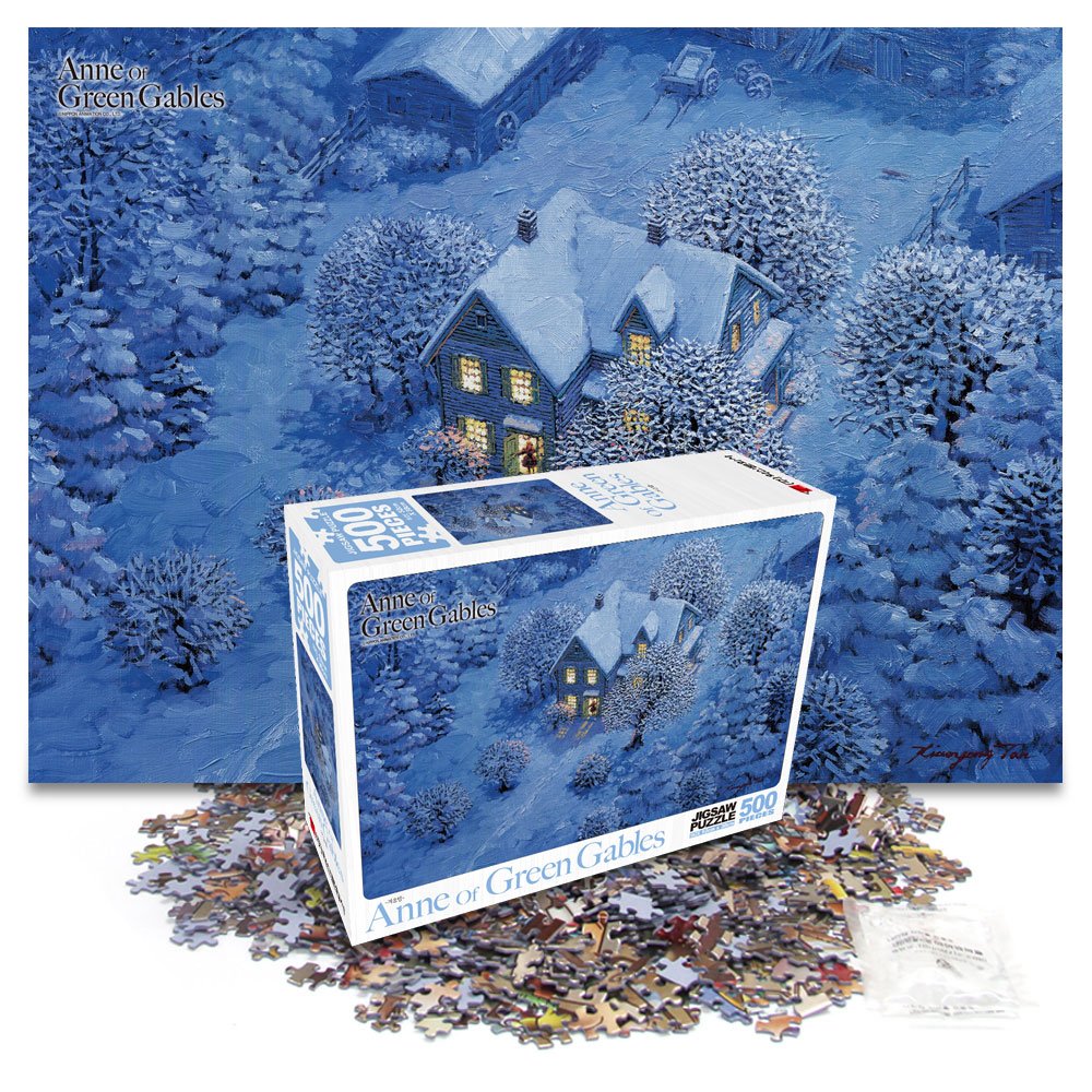 haksan Anne of Green Gables Oil Painting Jigsaw Puzzle 500 Pieces Winter Night