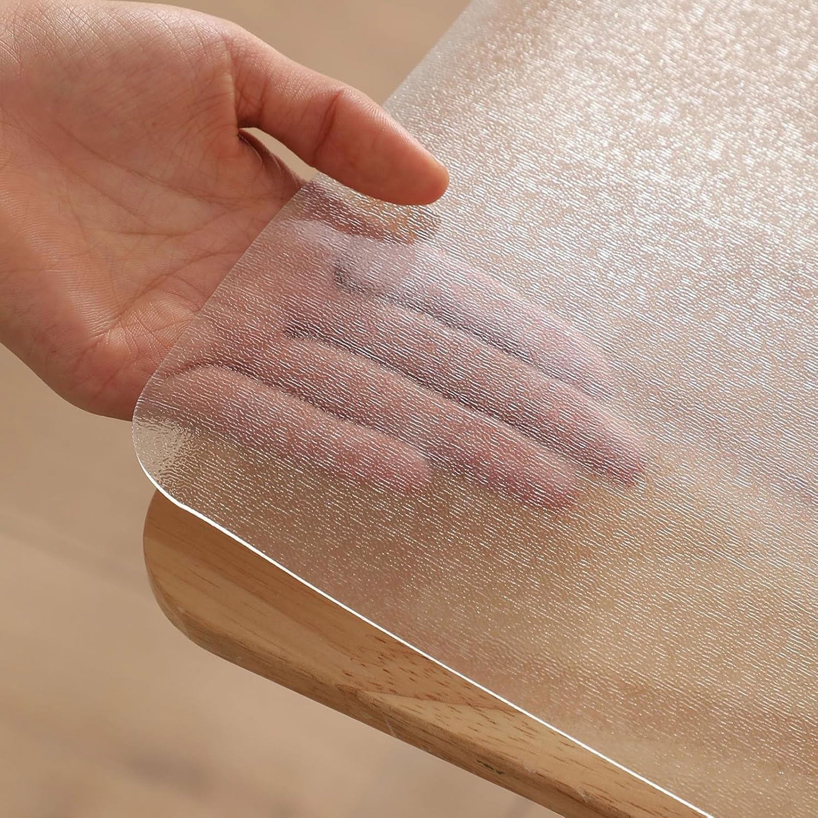 Office Chair Mat for Hard Floors 30x50cm 40x60cm 50x60cm 60x80cm 80x100cm PVC Clear Chair Mat 1mm Thick Anti-Slip Computer Desk Mat For Indoor Hallway Living Room Easy Clean(Frosted - 1 mm,100 cm × 24