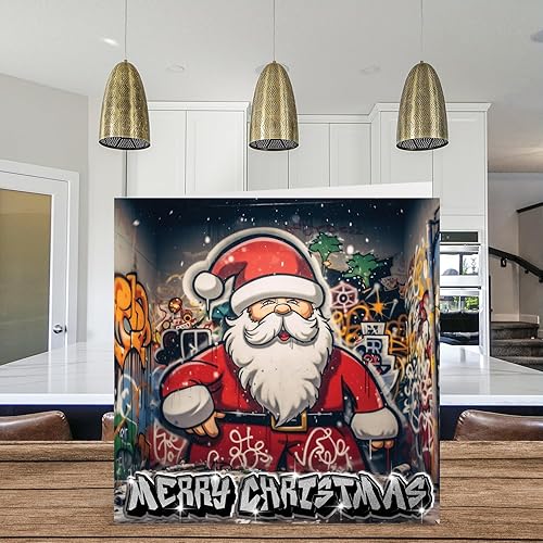Miniatura 3 de Tarjetas de Navidad para mujeres y hombres – Graffiti Santa – Tarjeta de Navidad para mamá, papá, hermana, hermano, primo, tío, tía, mejor amigo,