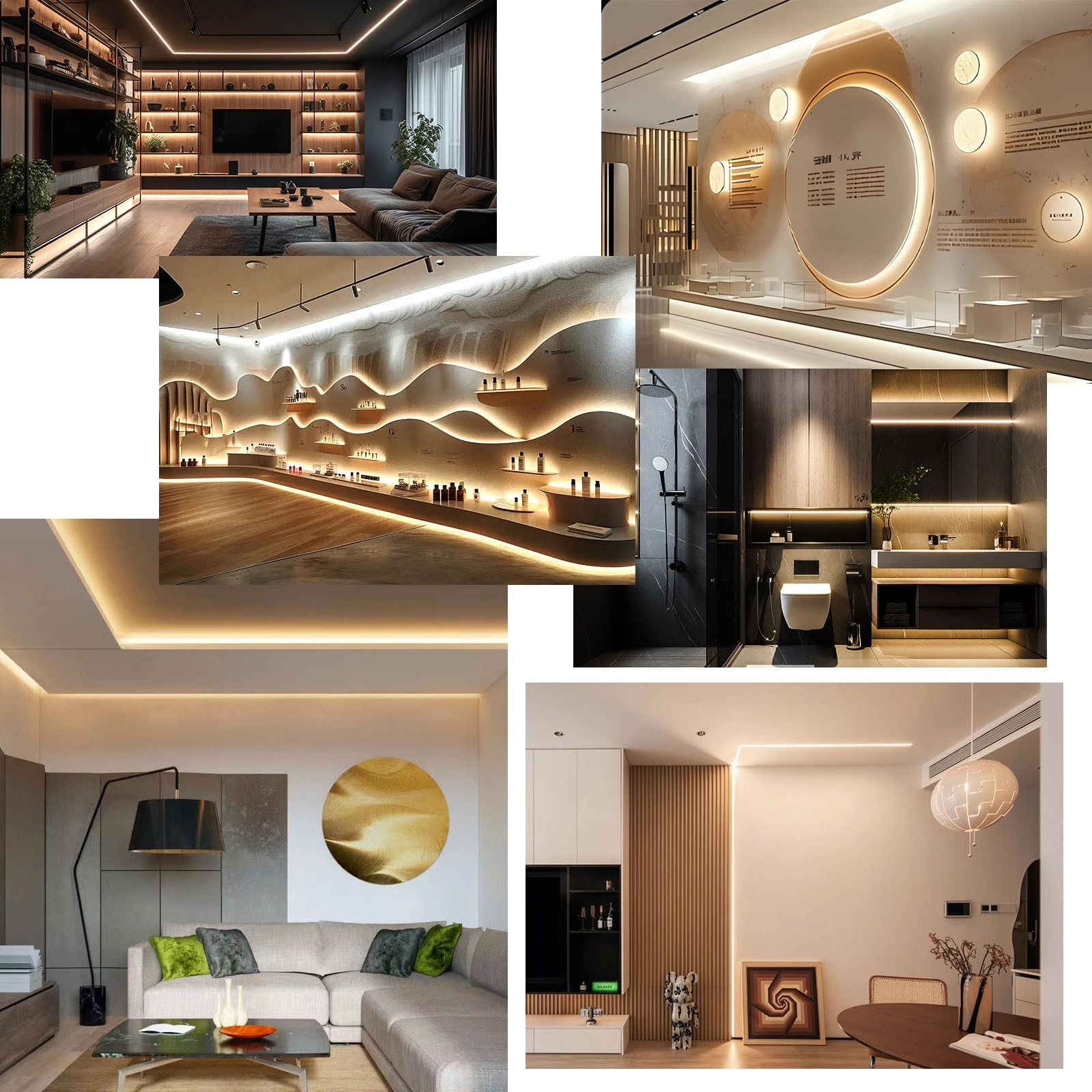 STHomedeco Tira LED COB - Striscia Adesive 220v Da Interno Esterno Impermeabile, Alta LuminositÃ Striscia IP65, Strip LED per Commerciale, Camera da letto (Bianco Caldo 3000k, 8M)