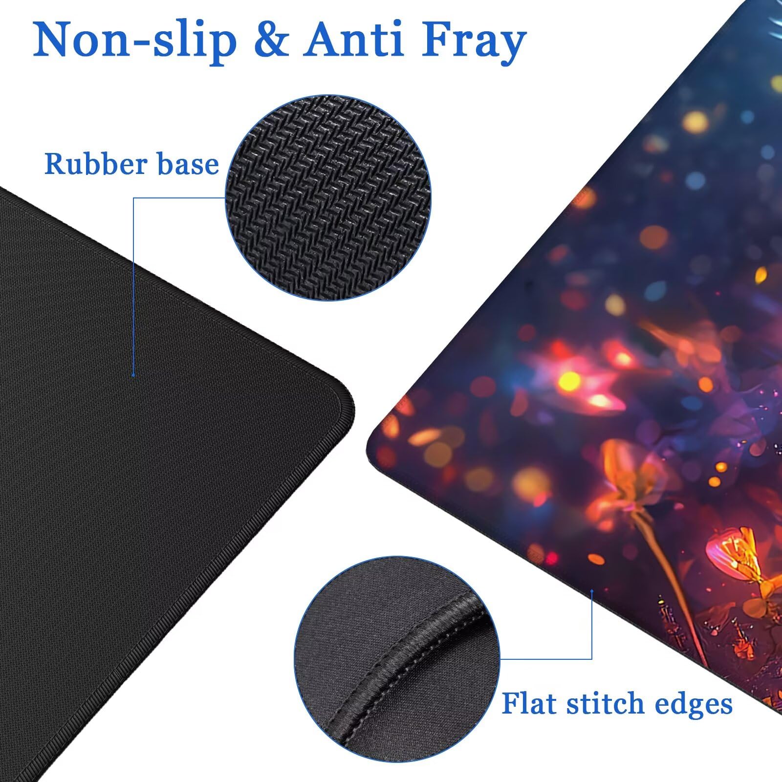 Alfombrilla Ratón Búho 1000 x 500 mm Alfombrilla Ratón XXL Gaming, Tapete Escritorio con Bordes Cosidos, Mouse Pad con Base de Goma Antideslizante, Mejora la Precisión y la Velocidad, (Animal), -881