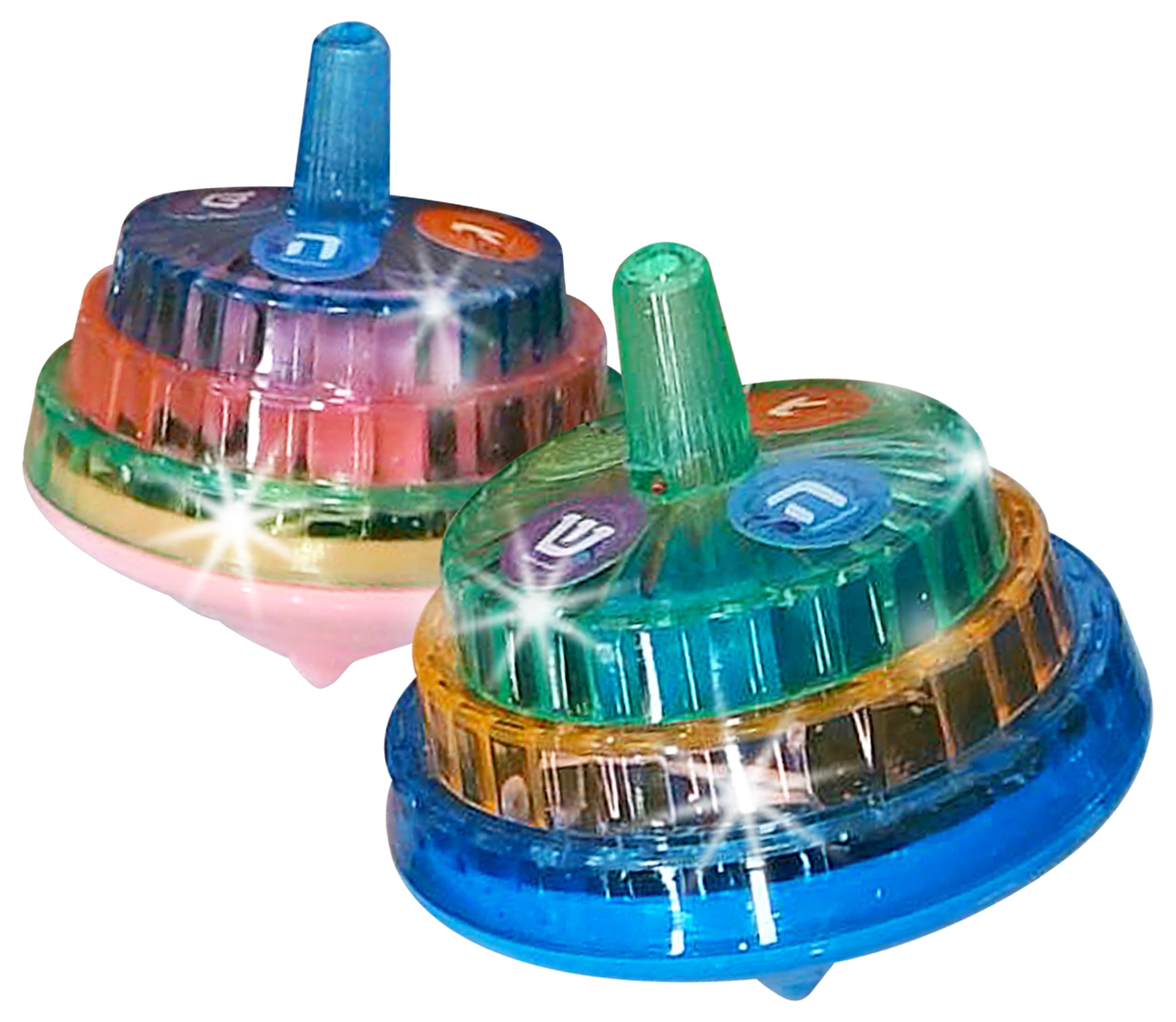 Musical Dreidel - Hanukkah Dreidel 2 Pack - Sings Oh Draidel as it Lights Up - Light Up Dreidels - Chanukah Toys & Games