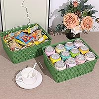 Vista 2 de Taysisiter - Cesta de almacenamiento de plástico, 4 paquetes