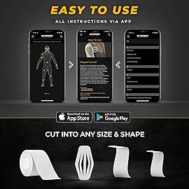 Kinesiology Tape-Incredible Support for Athletic Sports and Recovery+Free Taping Guide-Uncut 2 inch 16.4 feet Roll (Frosted White + Free Taping Guide, Pack of 1)