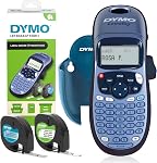 Dymo LetraTag LT-100H Label Maker Starter Kit de la machine d'étiquette portable avec papier & Ruban d'étiquette en plastique transparent , idéal pour bureau ou maison