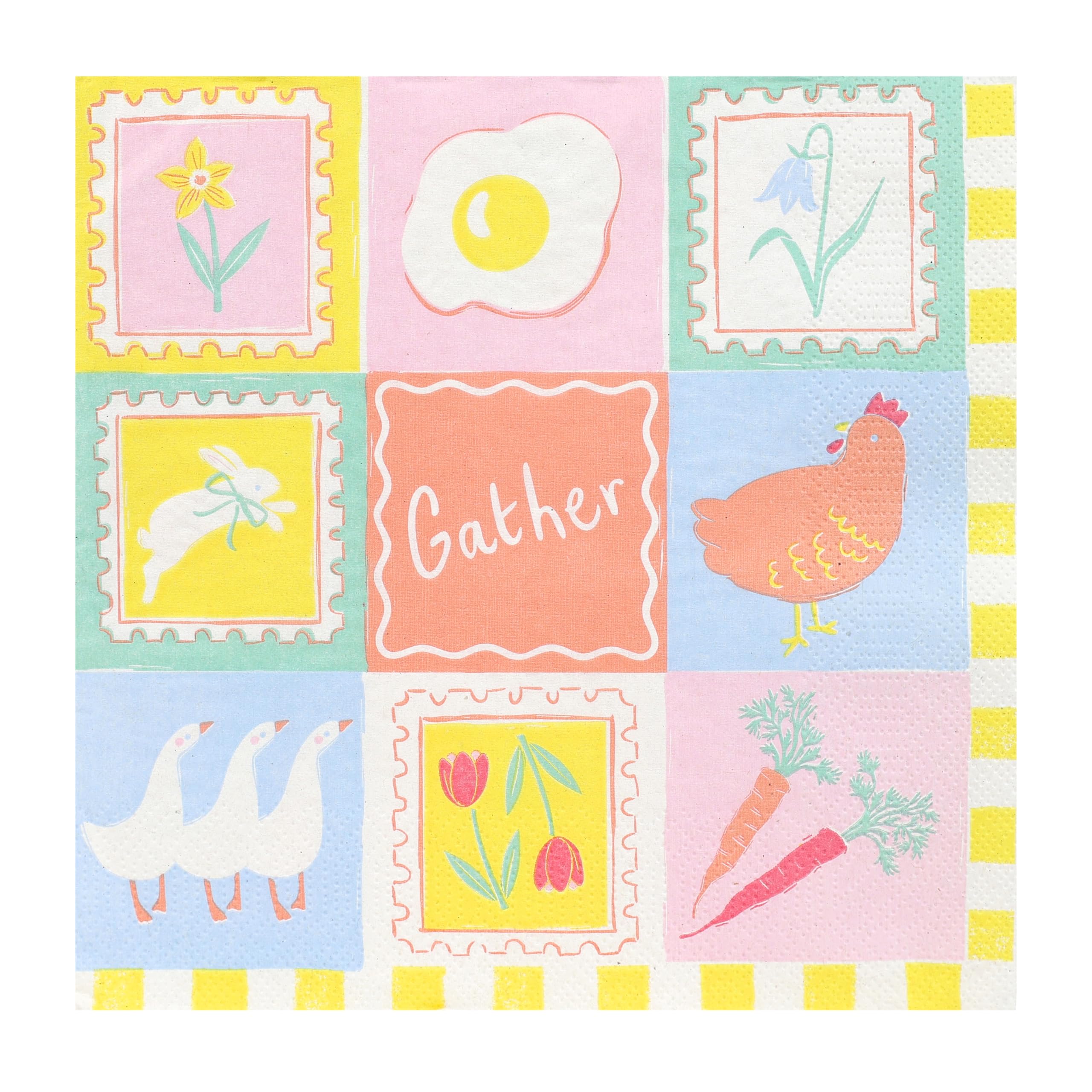 Talking Tables 20 x 3ply Spring Paper Napkins for Easter Lunches Disposable Easter Serviettes for Decoupage Spring Parties Table Decorations Picnics Floral Tableware Party Supplies 33cm x 33cm