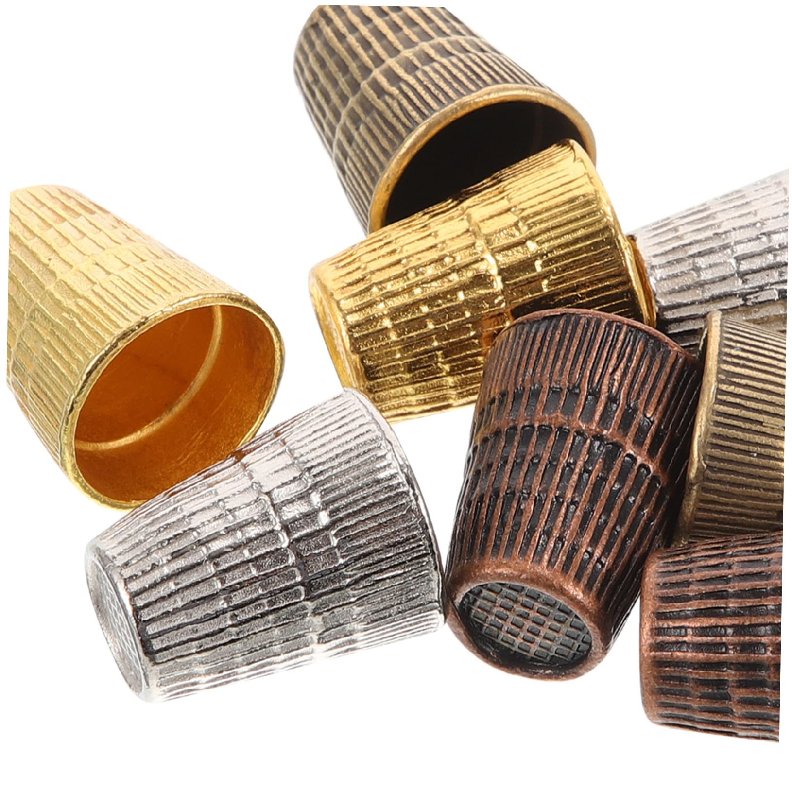 Lurrose 5 Juegos Herramientas De Costura Fabricante Gancho De Crochet Dobladillo Herramientas Para Manualidades Accesorios Manualidades Dedal De Cobre Dedales De Cobre Metal 8 Piezas X 5