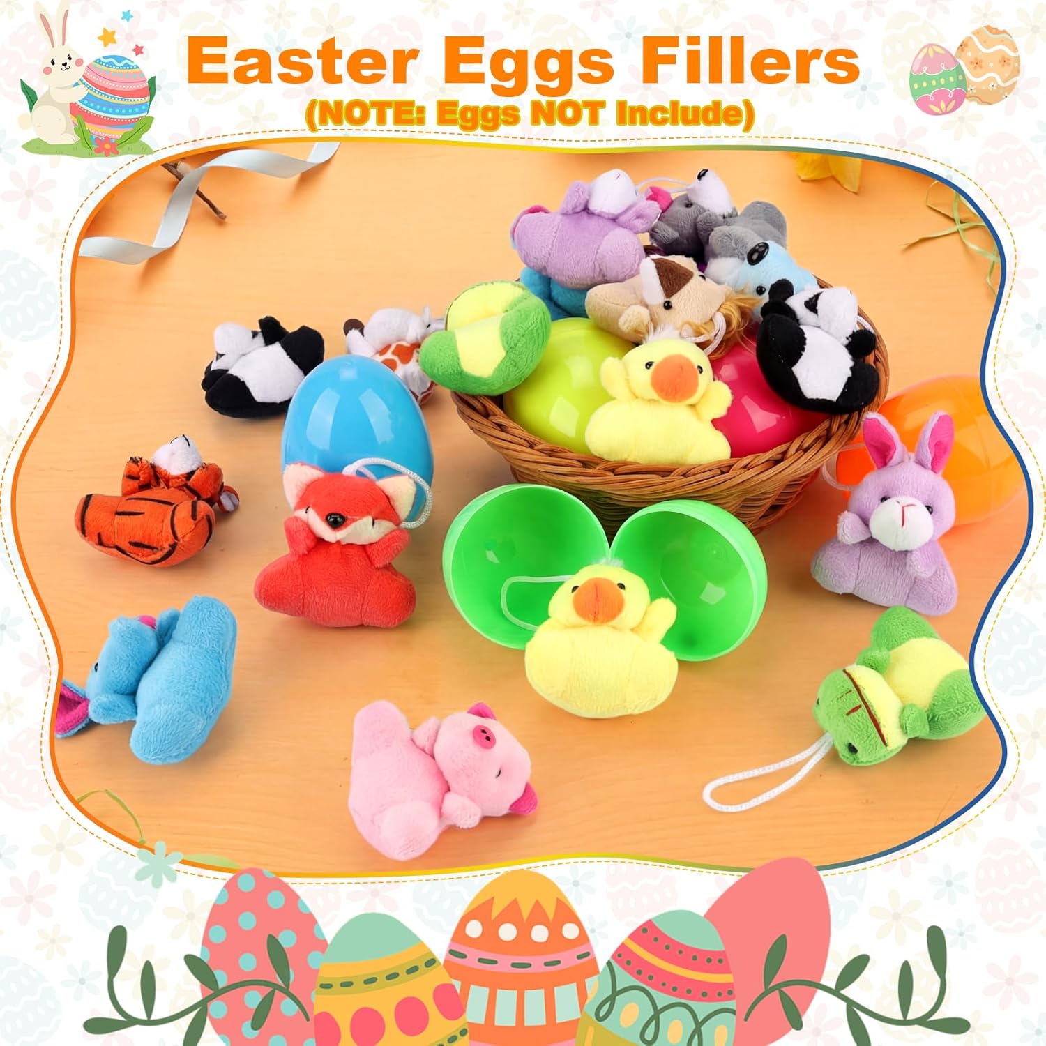 24 Packs Valentine's Day Gift with Plush Animal Keychain, Valentines Cards for Kids School, Valentine Keychains Bulk Class Valentines Gifts Party Favors Classroom Exchange Prize - Image 4