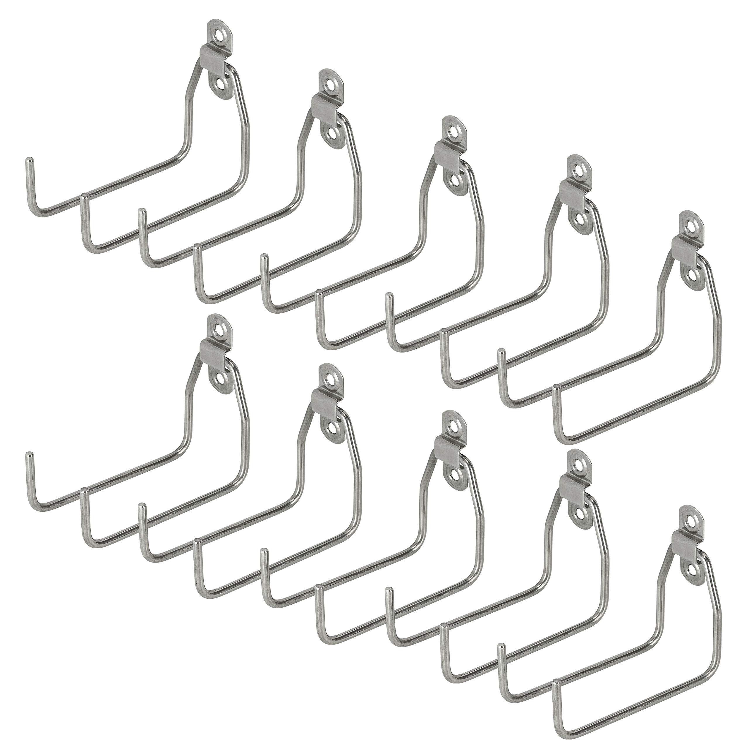 VORMANN - Supporto universale, supporto per dispositivi, ganci, in acciaio INOX, set da 10 pezzi (120 x 55)