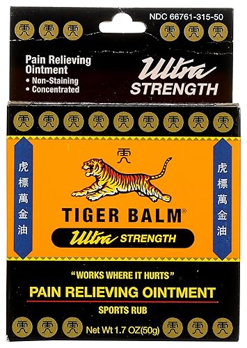 Tiger Balm Pain Relieving Ointment Ultra Strength Non-staining, 1.7 Ounce