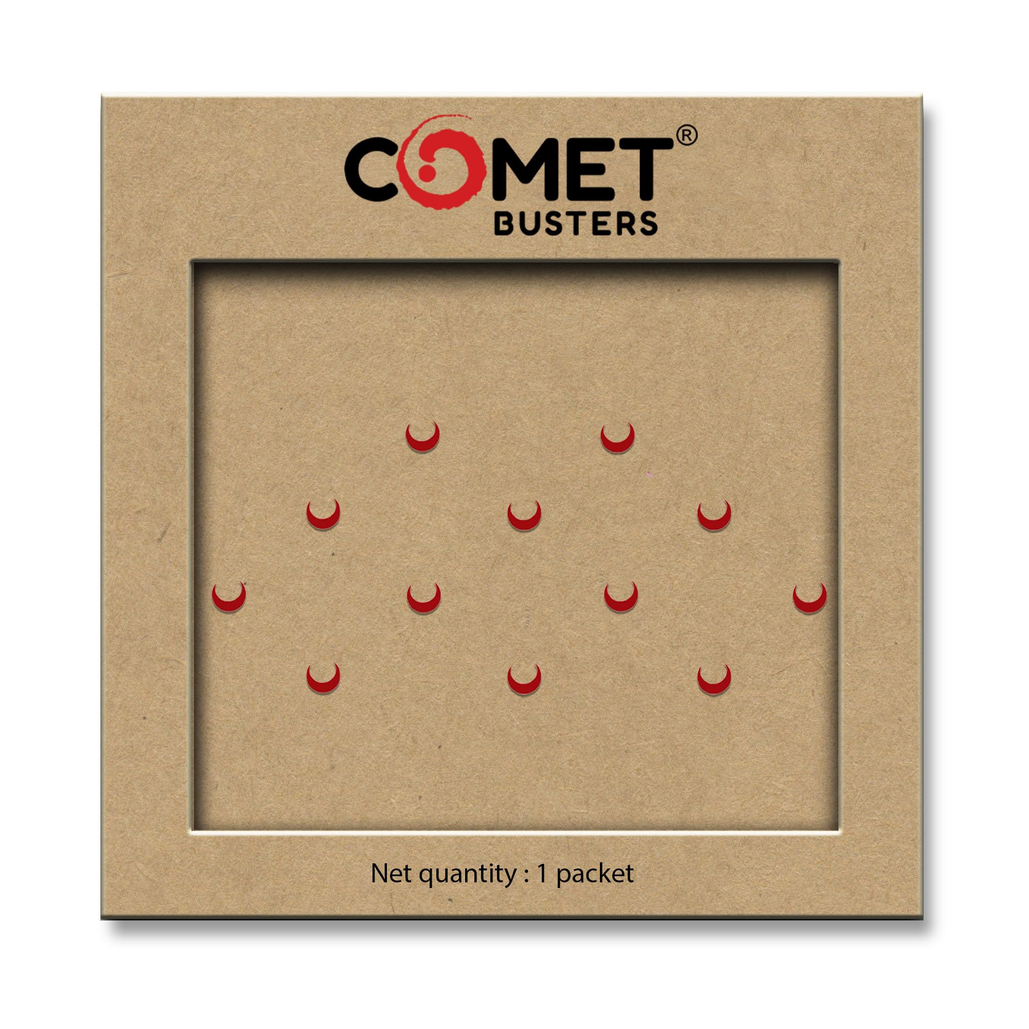 Comet Busters® Maroon Crescent Moon Bindis – 5mm Designer Bindi– Reusable & Lightweight – 12 Bindis – Modern Mini Chandra Bindi for Women & Girls (CBIN1030)-image-43