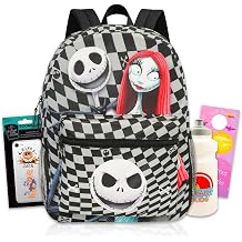 The Nightmare Before Christmas Backpack for Kids Bundle, 16" Bookbag, More