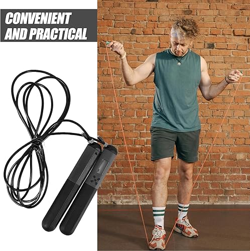 Miniatura 8 de Weighted Smart Jump Rope with Anti-skid Handles for Adult Fitness Digital Jump Counter Portable Heavy Jumprope for Men and Women Workout Training