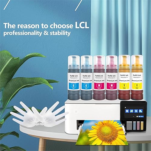 Miniatura 4 de LCL Compatible Ink Refill Bottles Replacement for 502 T502 Ink Compatible with Ecotank ET2760 ET-4760 ET2750 ET-3760 ET-2850 ET-15000 ST-4000