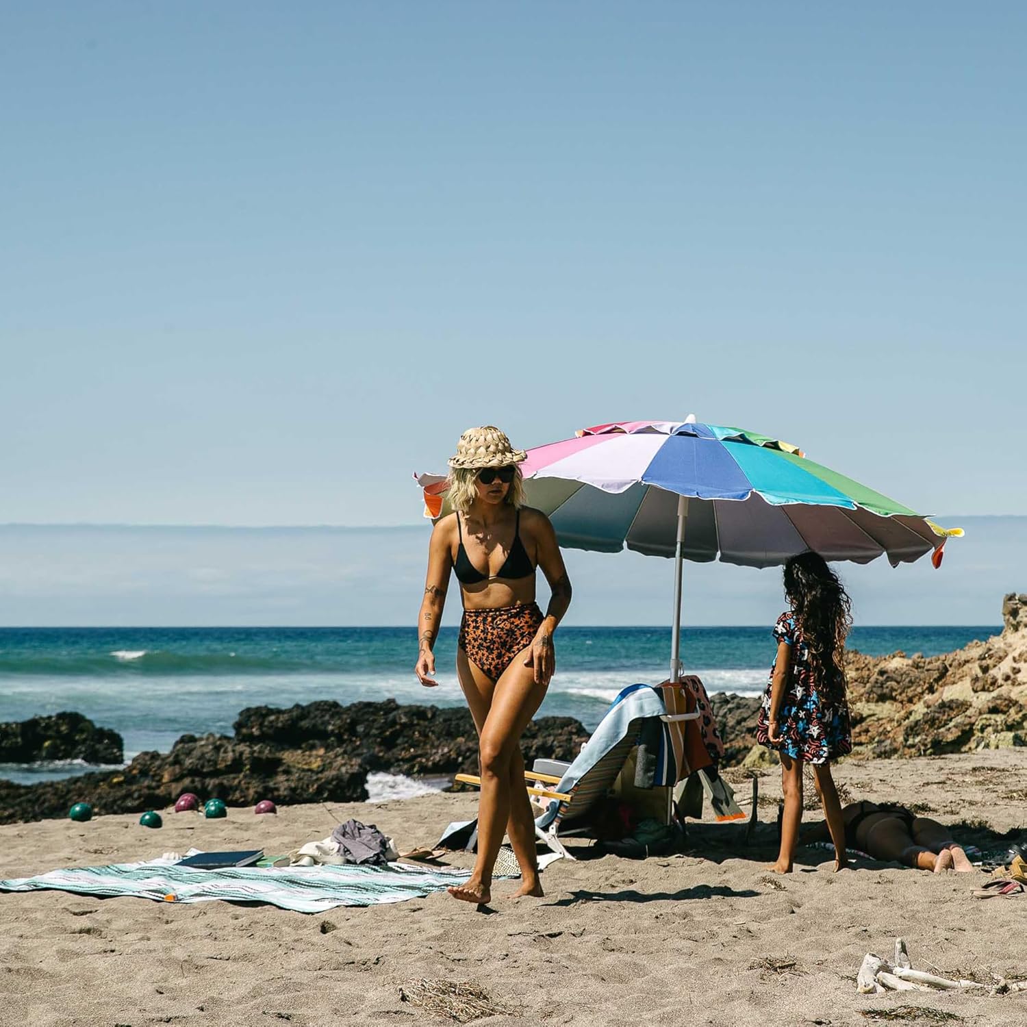 Nomadix Festival Blanket - Perfect for Picnics, Camping, & Lawn Seating - Plush Top & Water Resistant Base - Made with Post Consumer Recycled Materials - Barton Blue - 60x72 - Image 8