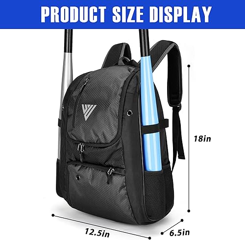 Miniatura 4 de Mochila de béisbol juvenil, bolsa de sóftbol para niños y niñas, equipo y equipo transpirable de T-Ball y béisbol