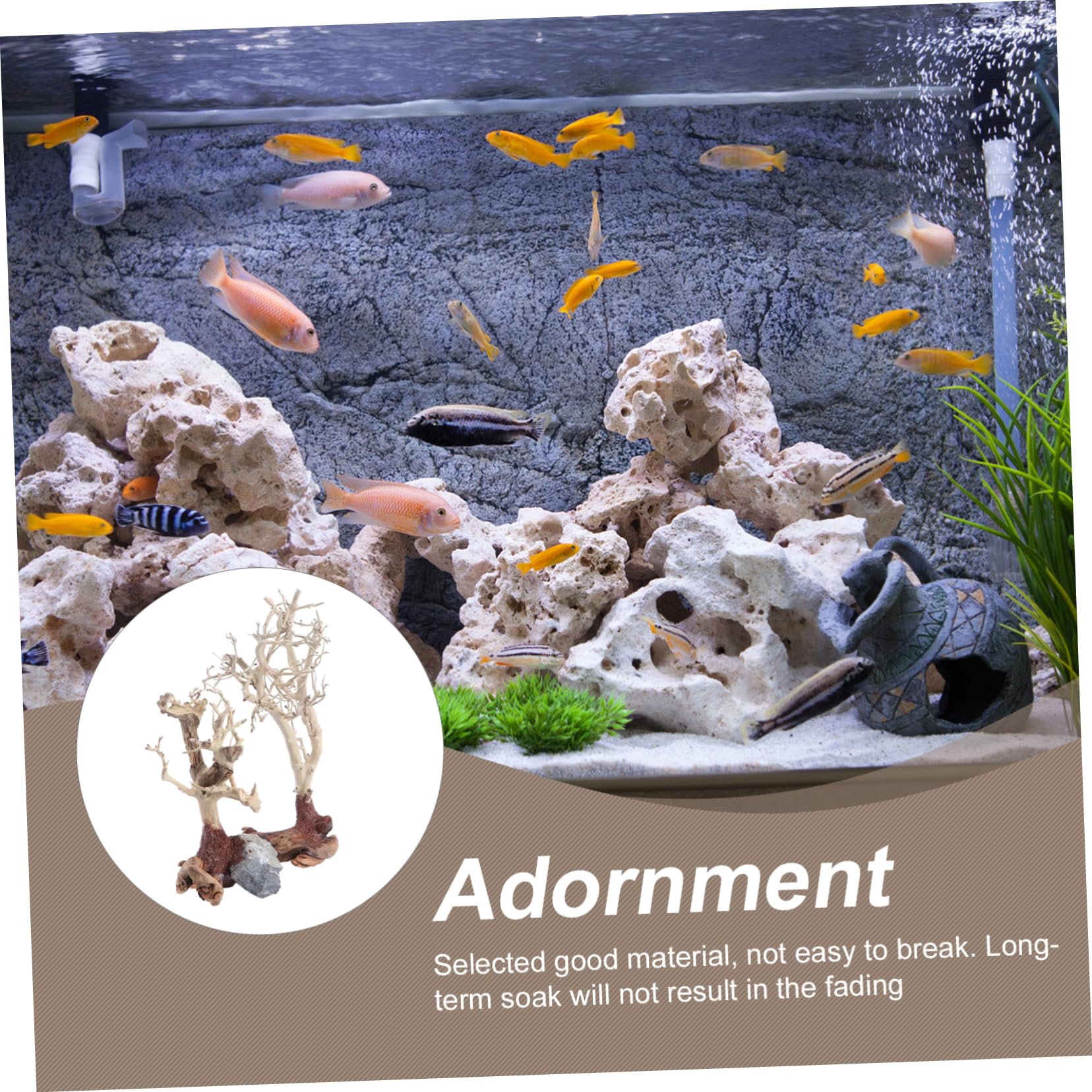 Toddmomy 3piezas Adorno De Acuario Forma De Ramas Secas Decoración Natural para Peceras y Acuarios Acuático Único y Vitalidad