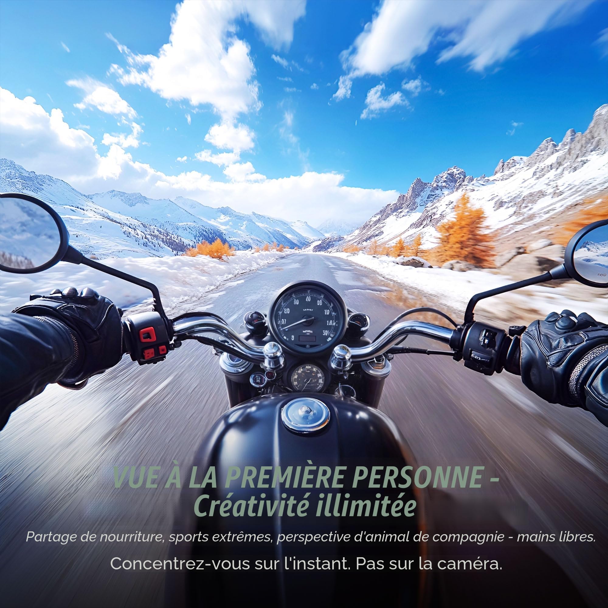 Nouvelle Version Mini Caméra Sport 1080P WiFi Camera de Poche pour Casque Camera Vlog Pieton Étanche jusqu'à 30M pour Les Passionnés d'Aventure Accessoires Multifonctions