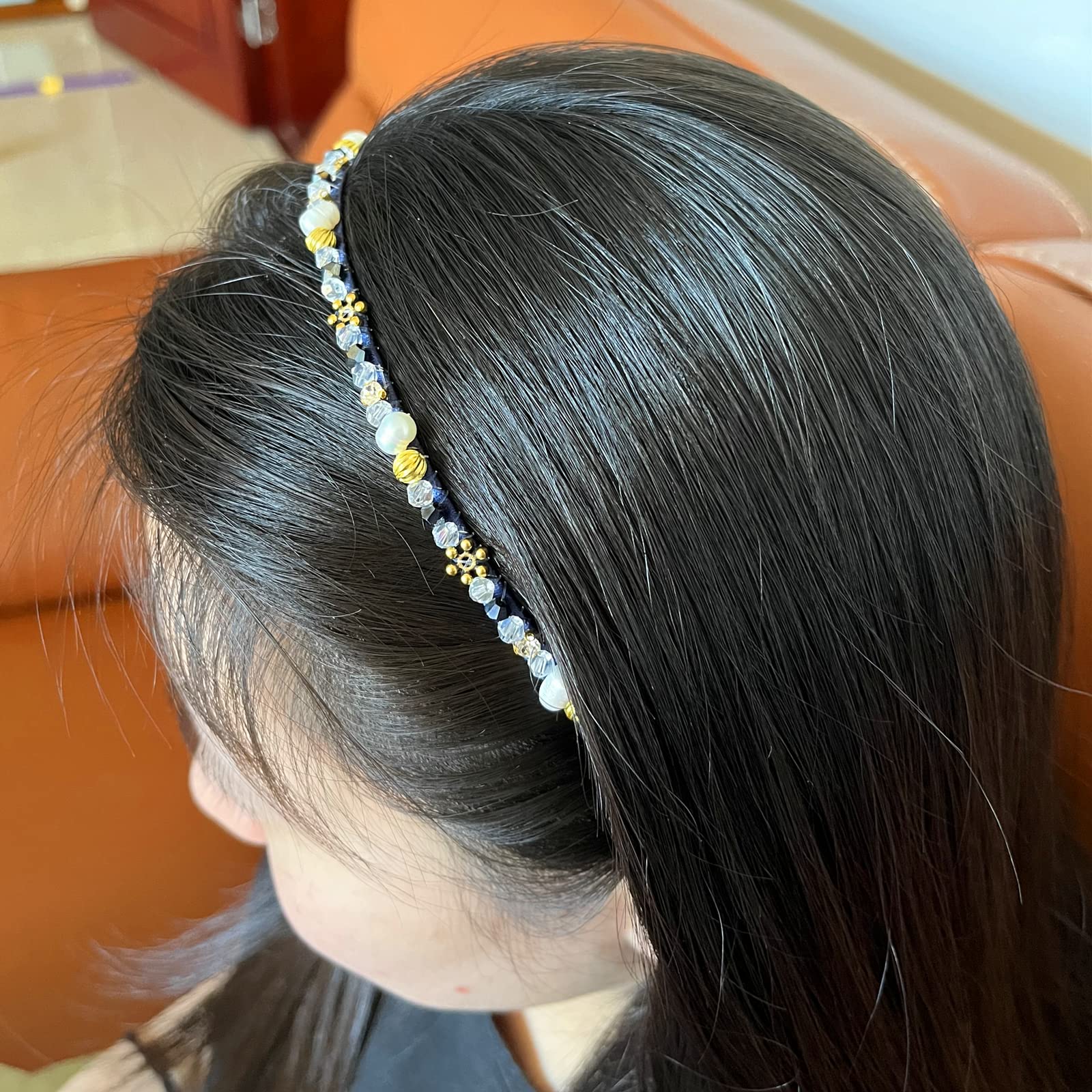 TSUOUKL 1pc Fasce Da Donna Con Perle Strass Cerchietto Per Capelli
