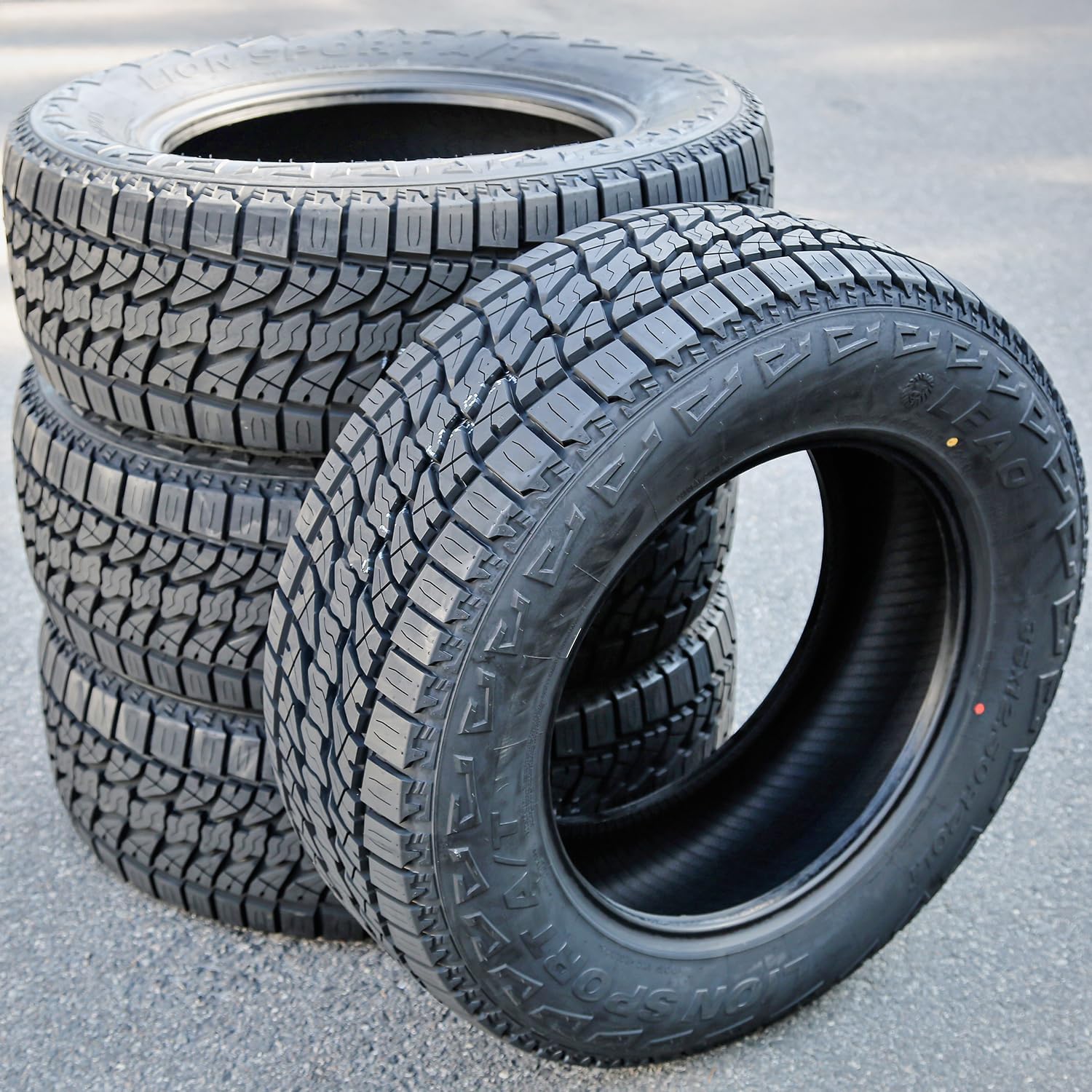 Set of 4 (FOUR) Leao Lion Sport A/T All-Terrain Off-Road Light Truck Radial Tires-LT285/55R20 285/55/20 285/55-20 122/119S Load Range E LRE 10-Ply BSW Black Side Wall