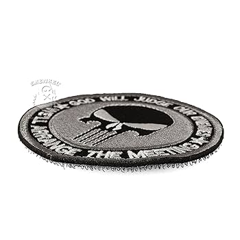 Amazon | SHENKEL パニッシャー ドクロマーク ワッペン グレー