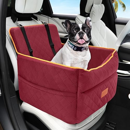 Miniatura 9 de Asiento de automóvil para perros pequeños, asientos elevadores de espuma viscoelástica para perros con cojín grueso para perros medianos de menos de