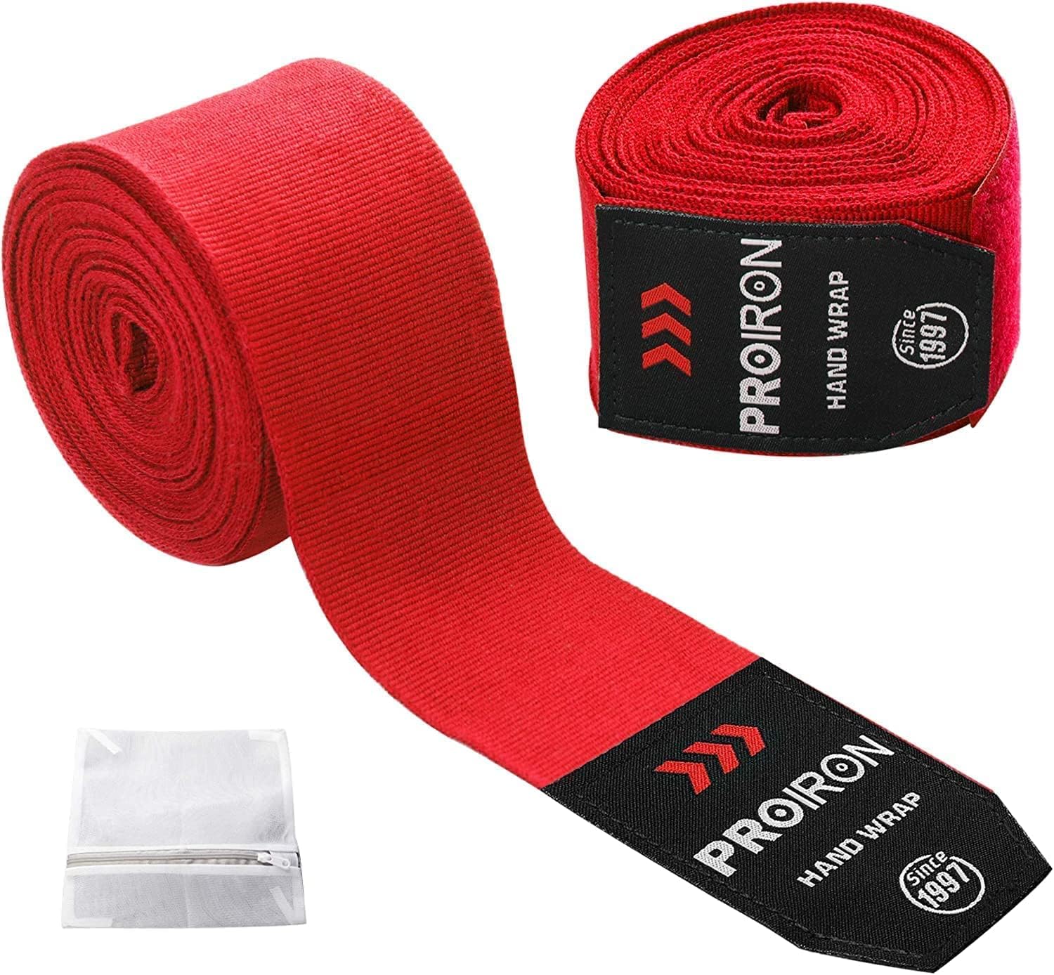 Boxing Hand Wraps, Boxing Bandages Inner Gloves with Extra Wide Closure, Fist Wrist Protector for Men Women Kids, Great for MMA Boxing Training Gym Fitness 4.5M - RED