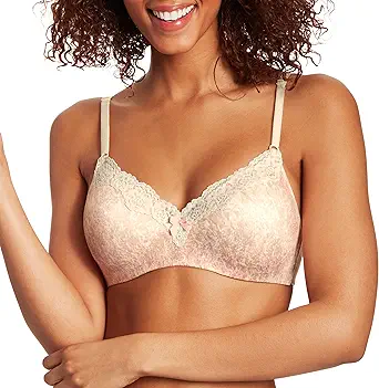 Maidenform Comfort Devotion Lace Bra, Wirefree Bra with Full Coverage, Push-Up Bra with Natural Lift, Comfortable Bra