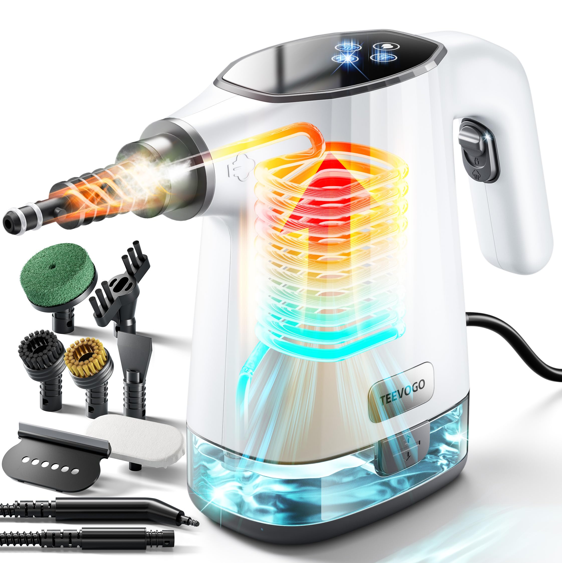Handheld Steam Cleaner 3s Fast Heat Pressurized Steam Cleaner Upgrade 450ml Removable Water Tank Lightweight Portable Steamer for