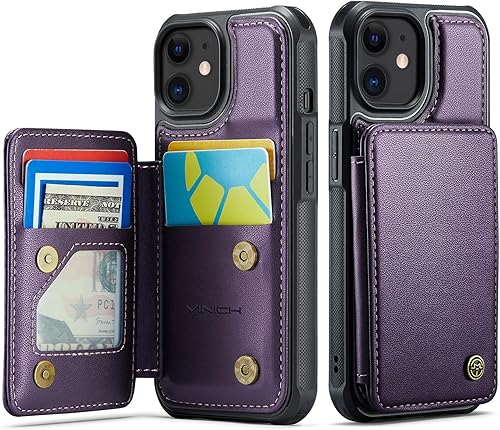 Vinich Funda tipo cartera para iPhone 11 con soporte para tarjetas, bloqueo RFID, ranuras de crédito, función atril, a prueba de golpes, para