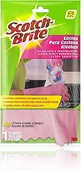 3M, Luva para Cozinha Scotch-Brite, Para Limpeza, Tamanho Grande, Rosa, 1 Par