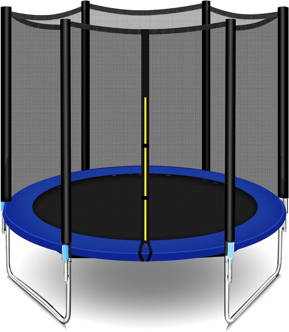 SKY-TOUCH6FT Outdoor Trampoline for Kids Adult, Large Bungee Bed Jumping Mat and Spring Cover Padding with Safety Enclosure Net, Parent-Child Interactive Game Fitness Equipment