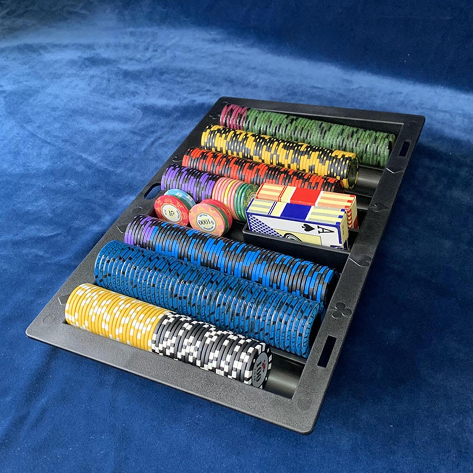 Poker Chip Holder | Stół Chip Tray do Organizowania Chipsów Pokerowych | Uchwyt na czipsy do optymalnego ustawienia gier | Idealne akcesoria do pokera do użytku domowego i profesjonalnego